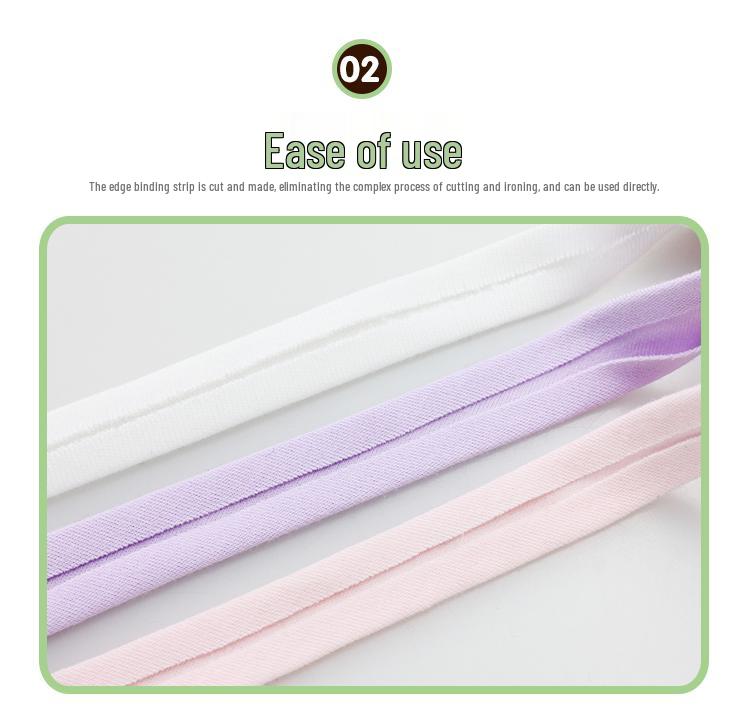Elastic Cotton Knit Piping Tape for Baby Clothes and No-Iron Decoration