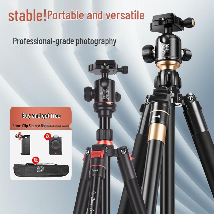 8 Lightweight Era Q330 Portable Tripod for DSLR, Mirrorless, Phone - Ideal for Photography & Videography Outdoors