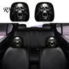 Soft Polyester Headrest Slipcovers 2Pcs Halloween Car Covers, Creepy Ghost Face Seat Washable Guards Protector, Breathable Auto Decor for SUV