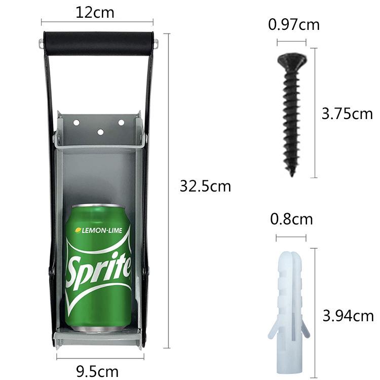 Drtič plechovek a otvírák na lahve 16 uncí Odolná ocelová gumová rukojeť Drtič Kuchyň pro plechovky od sody a piva Lahve Recyklační nástroj