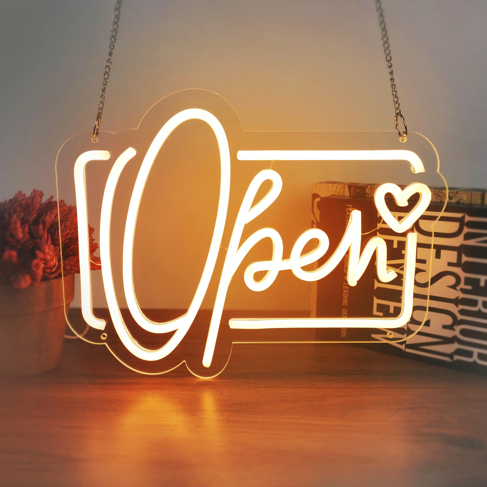 

Open Neon Signs for Business Window Storefront, Lighted Open Lights for Retail Bar Cafe Bakeries Barber
