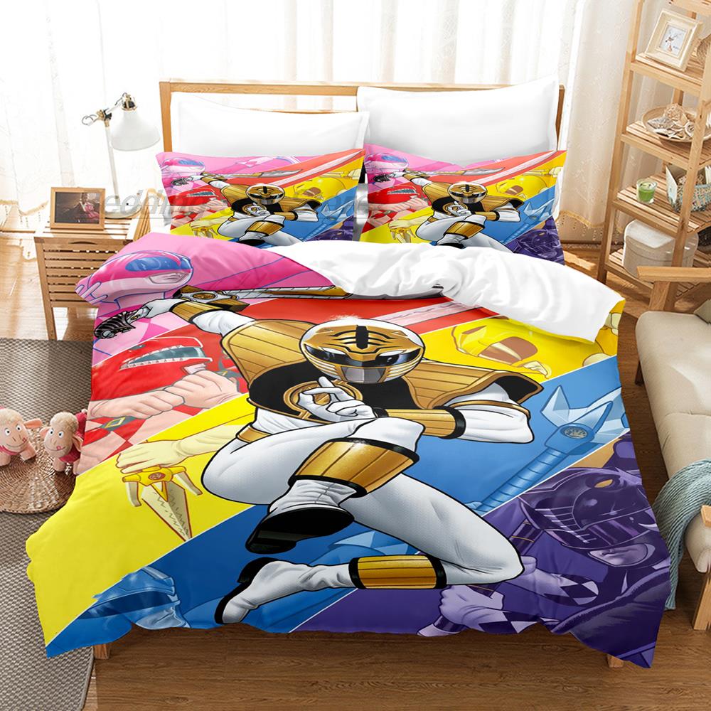 1995 Mighty Morphin Bedding Set Single Twin Full Queen King Size Bed Set Aldult Kid Bedroom Duvetcover Set 3D