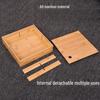 Bamboo Partitioned Snack & Fruit Box
