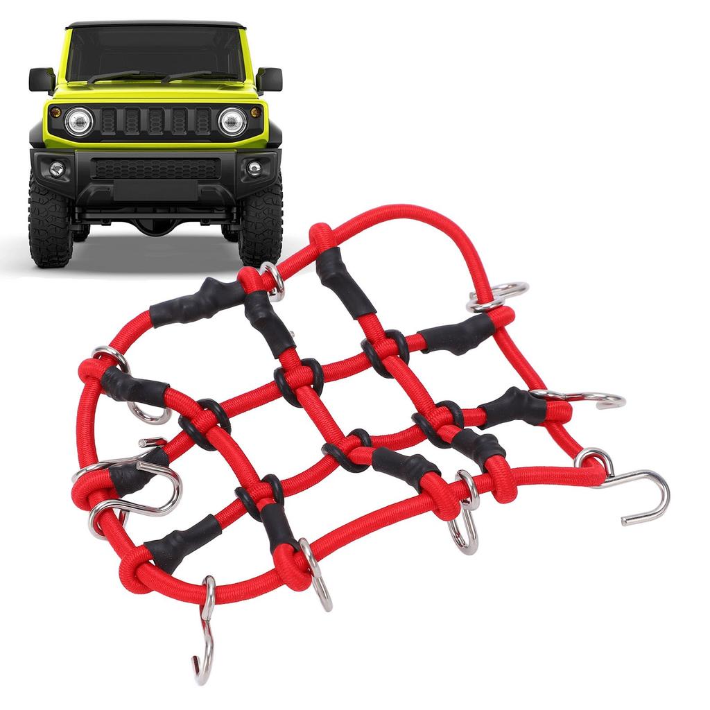 RC Elastic Luggage Net Simulation RC Luggage Roof Rack Net with Hook for Jimny Remote Control Car