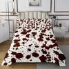 Cowhide Coverlet Set Farm Animal Fur Bedspread Queen/Full for Boy Girl Bedroom 2/3 Pcs Western Rustic Cowboy Farmhouse Quilt Set