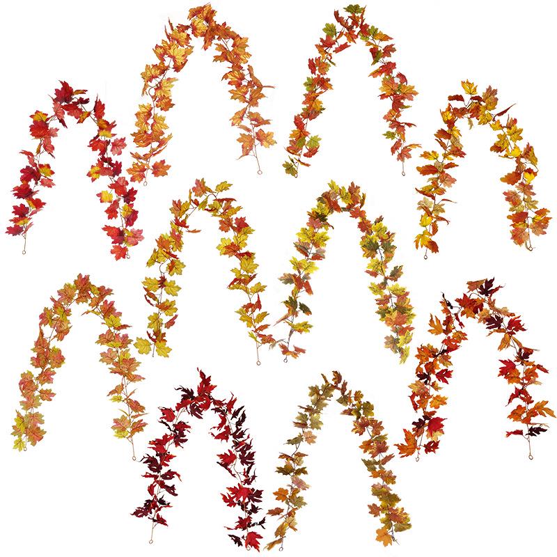 Autumn 180cm Artificial Fall Maple Leaves Garland Hanging Plant Home Party Decor