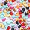 Seven-Color Small Peach Heart Acrylic Beads 11x14mm for DIY Phone Chain Pendants