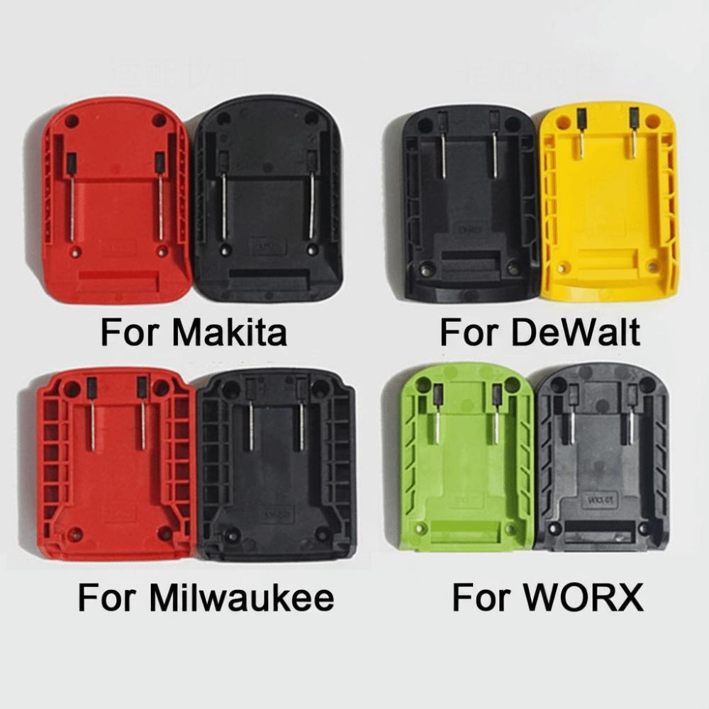 ABS Battery Connector Durable Holder Base for Makita/DeWalt/WORX/Milwaukee 18V Lithium Battery