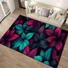Colorful Tropical Leaves Pattern Carpet for Living Room Decor Suitable for use as an anti-slip for living room bedroom sofas