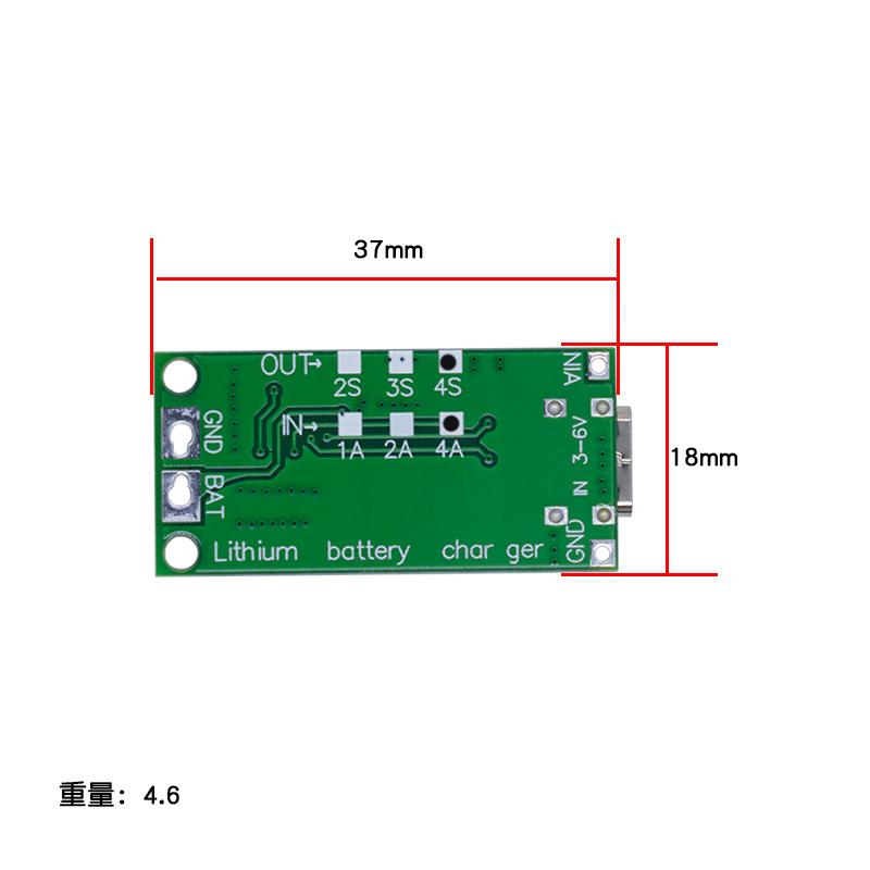 LIZAO Type-C 2S 3S 4S Step-Up Charging Module 8.4V 12.6V 16.8V Li-ion LiPo 18650 Battery Charger Board