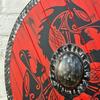 Viking Red Dragon Shield Handmade Wooden Norse LARP Cosplay Prop