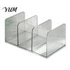Library Book Ends Clear Acrylic Bookends, Stable Non Slip Desktop Organizer, Document Heavy Duty Holder File Holder, for Office Home Ad School