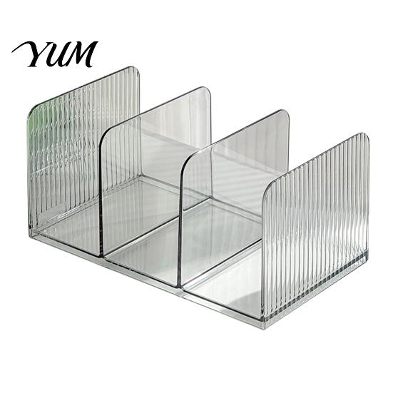 Library Book Ends Clear Acrylic Bookends, Stable Non Slip Desktop Organizer, Document Heavy Duty Holder File Holder, for Office Home Ad School