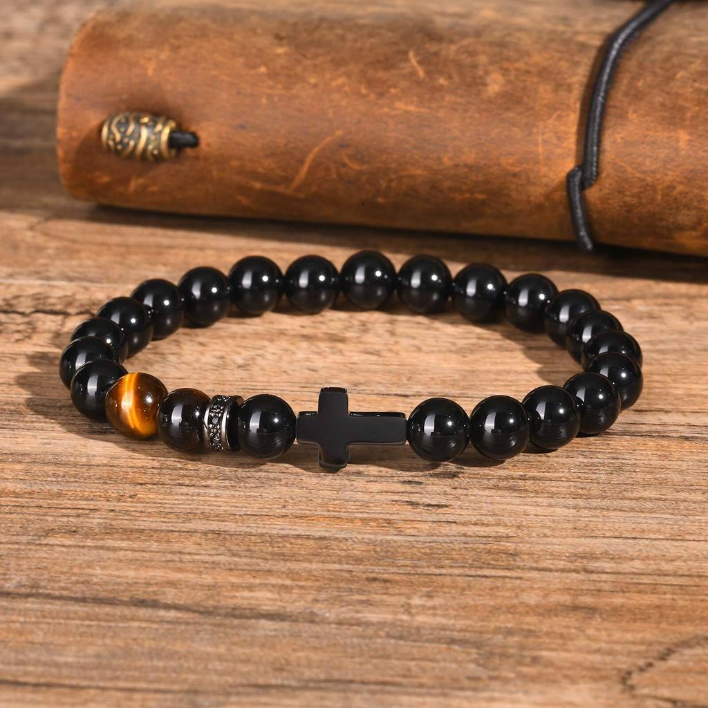 Natural Stone Bracelets For Dad Man Son Brother Boyfriend Stone Bangle Valentine's Day Anniversary Birthday Christmas Gifts