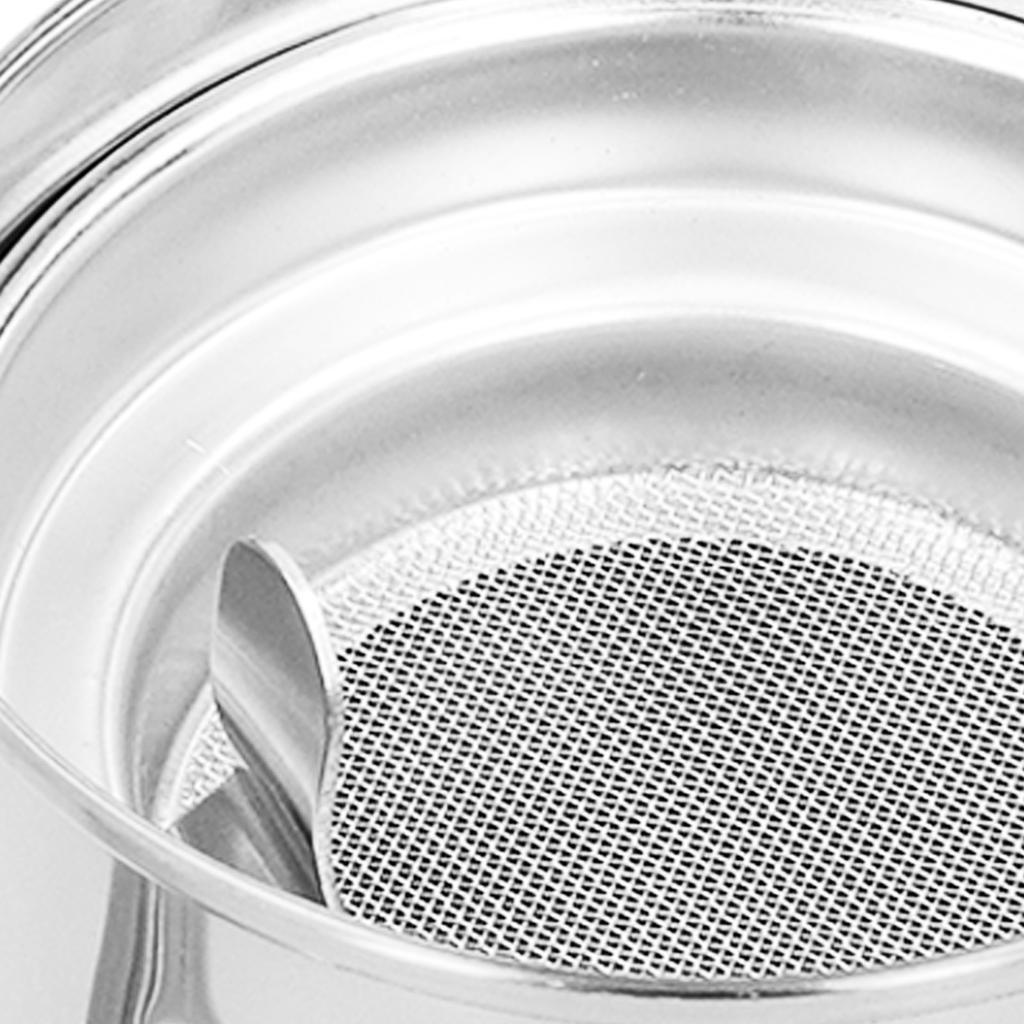 Stainless Steel Tea Pot with Filter Rust Proof Durable Oil Strainer Pot for Hotels Restaurants Homes 500mlNatural Color