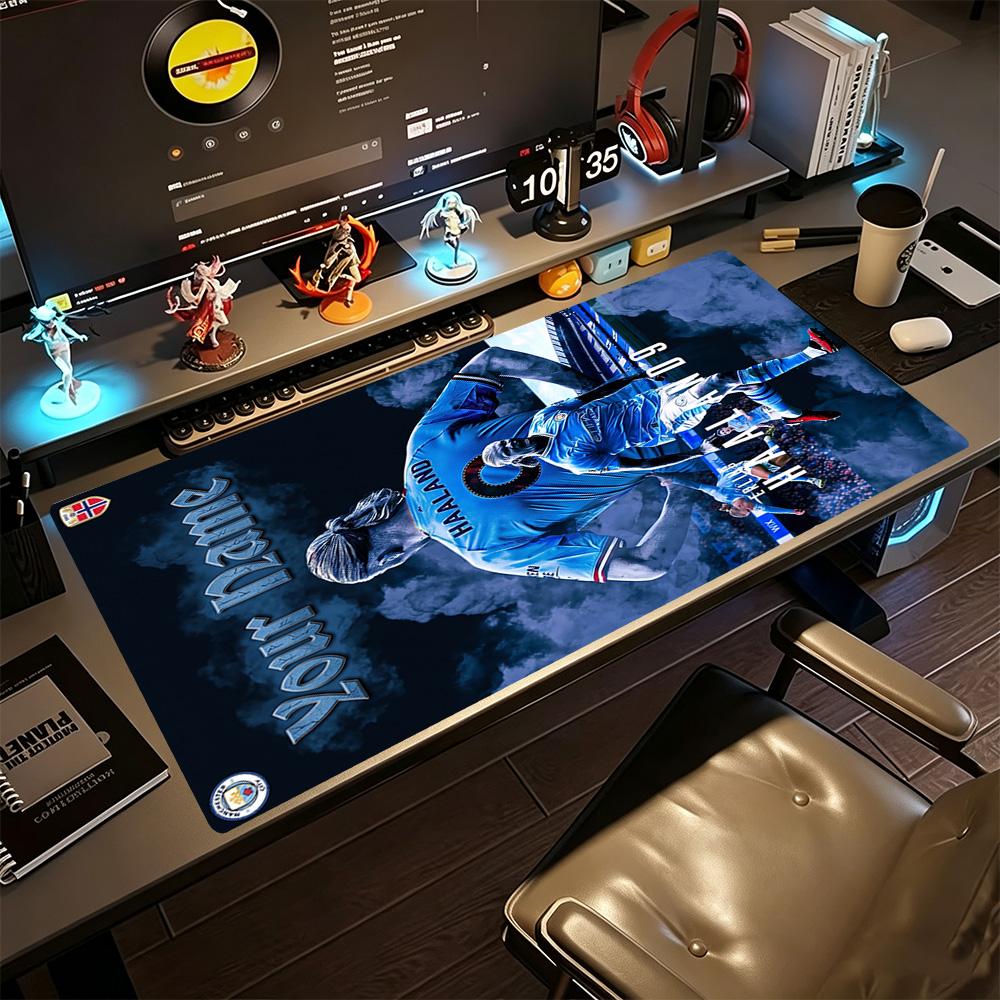 Haaland Customize Text Mouse Pad Keyboard Pad Computer Desk Mat Non-Slip Rubber Base Suitable for Office Gaming PC Laptop