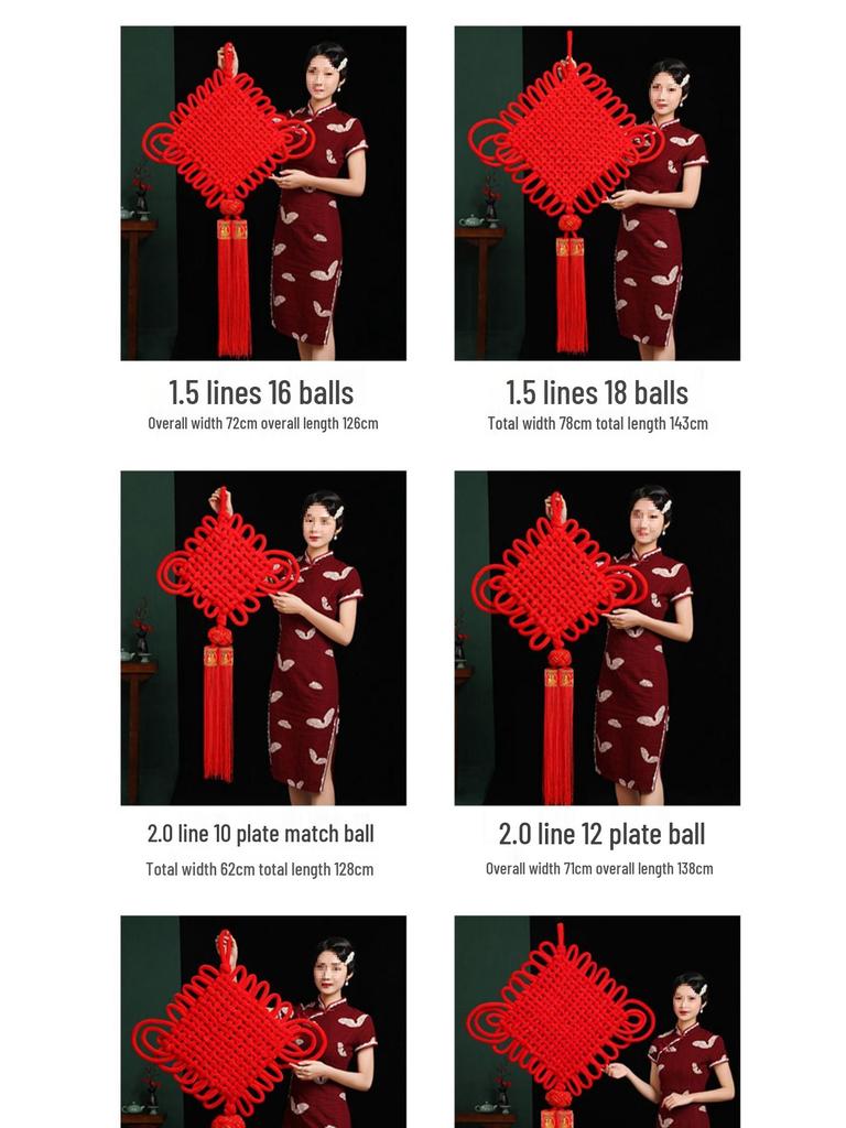 2025 Chinese Knot Pendant: High-End Red 'Fu' Ornament for Living Room or Entryway Decor.