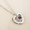 100 Languages Projection Necklace for Women 520 Valentine's Day Gift Heart Pendant Heartbeat Dynamic Heart