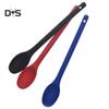 SW One Piece Design Food Stirring Cooking Tool Silicone Long Handle Mixing Spoon
