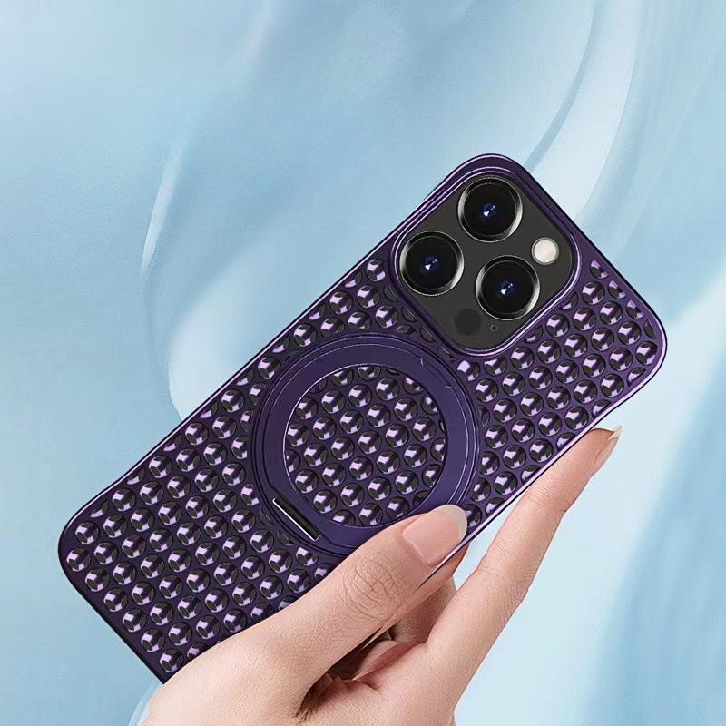 

Безрамочный Дышащий для Apple 15 ProMax Вращающийся Кронштейн Чехол для Мобильного Телефона Магнитная Адсорбция Защитный Чехол для iPhone 14p iPhone13pro