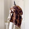 Luxury Winter Cashmere Scarf Women Floral Print Shawl Wrap Soft Pareo Elegant Poncho Femal Thick Warm Blanket Echarpe Pashmina