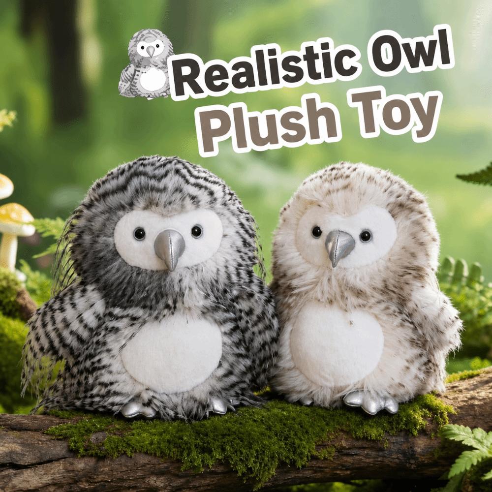 Hairy Simulated Owl Plush Toy Soft Plush Simulation Owl Toy Cute Owl Stuffed Doll Home Decoration