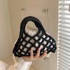 Cotton Thread Purse Handbag Fashion Knitting Mini Top-Handle Bag Personality Boho Tote Bag Woven for Women Girls Casual Summer