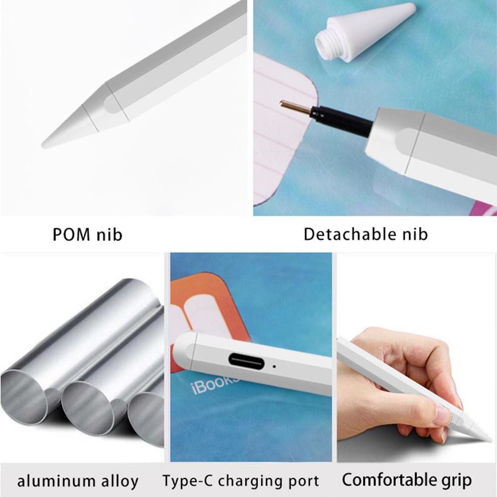 For Apple Pencil Stylus Pen for Apple iPad 2018-2025 Palm Rejection Touch Pencil for iPad 10/9/8/7/6th Gen for iPad Air 3/4/5/M2