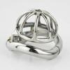 Nerezová ocel Small Male Muž cudnost Device Cock Cage Penis Ring Ring Lock
