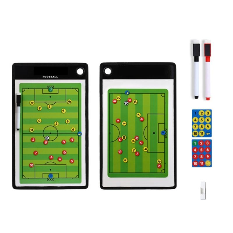 Soccer Tactic Board Magnetic Football Coaching Clipboard Training Coaching Football Coaches Strategy Board with Pens