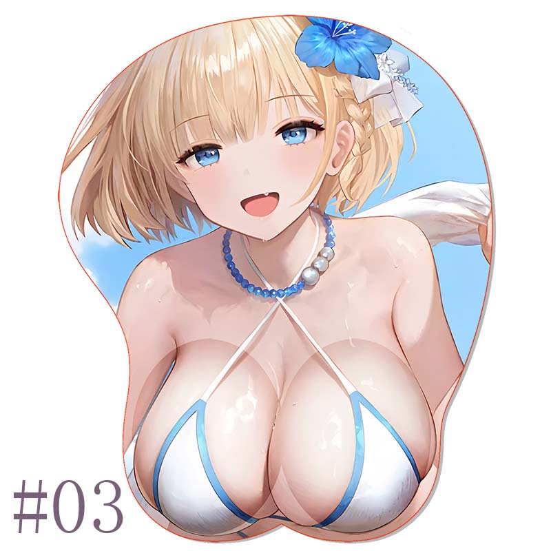 Anime 3D Mouse Pad B_Browndust2 Justia Silicone Titty MousePad Sexy Boobs Oppai B_Brown D_Dust 2 Wrist Support Mouse Mat