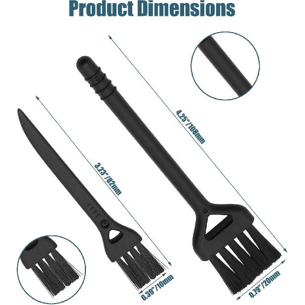 Keyboard Cleaning Brush, 6 Pcs Plastic Handle Nylon Anti Static Brush Kit Fit for Computer Keyboard, Laptop, Phone, Car Interior Detailing Cleaning