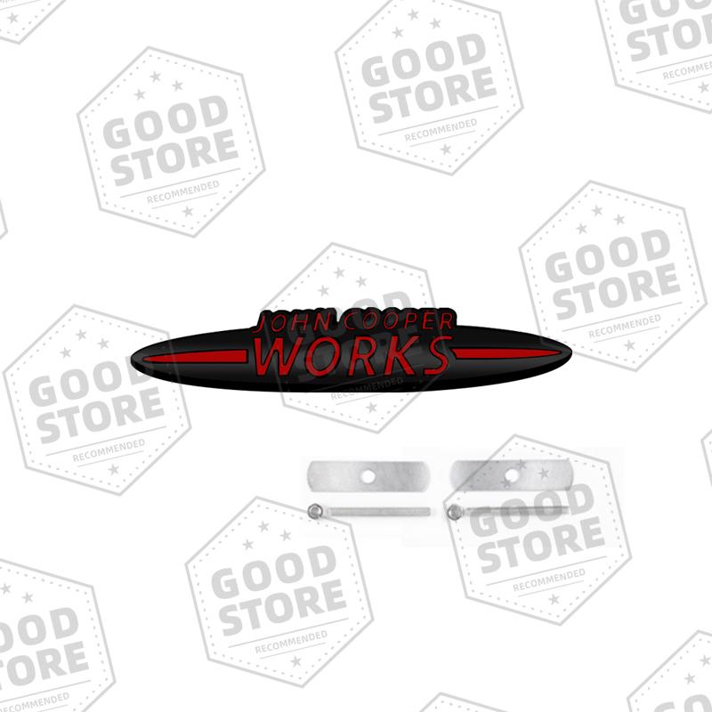 BFZ1 Metal Car Body John Cooper Works Badge 3D Front Grill Emblem Rear Trunk Sticker For Mini Cooper S R55 R56 R60 R61 Auto Accessory