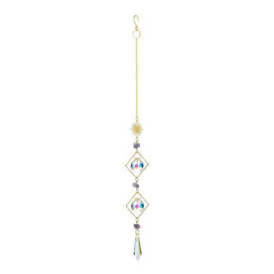 Amethyst Sun Catcher Sun Star Metal Moon & Pendants A