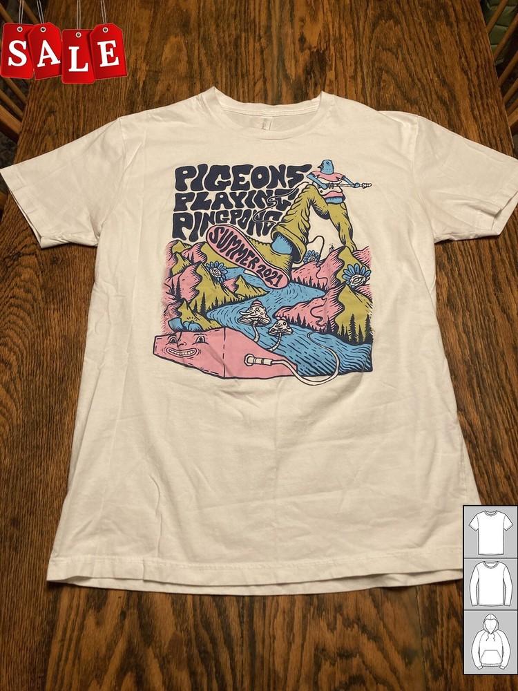 New PIGEONS PLAYING PING PONG Summer 2021 Cotton Unisex S5XL Shirt TH740 Unisex T-Shirt L