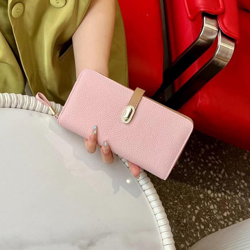 2026 Nuova Pelle di Mucca Morbida Portafoglio Lungo da Donna Grande Capacità Borsa a Mano Temperamentale Telefono Cellulare