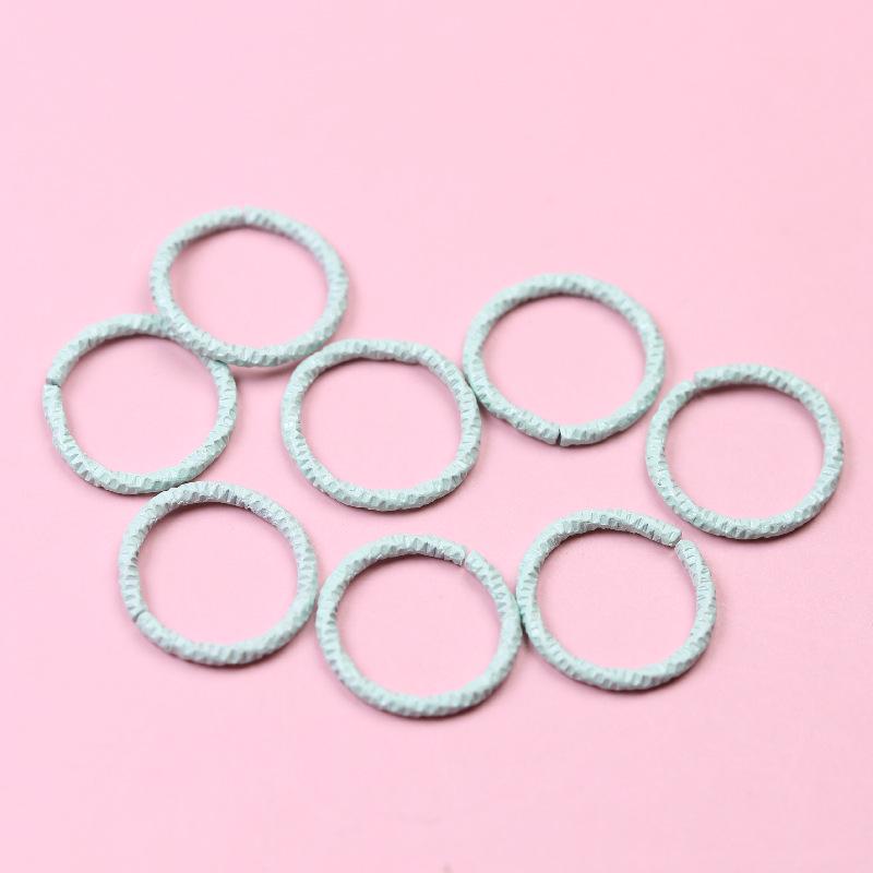 DIY Jewelry Accessories: Colored Baking Paint Embossed Rings (2,000/pack), featuring Round, Open, Single, and Twisted Flower Designs.