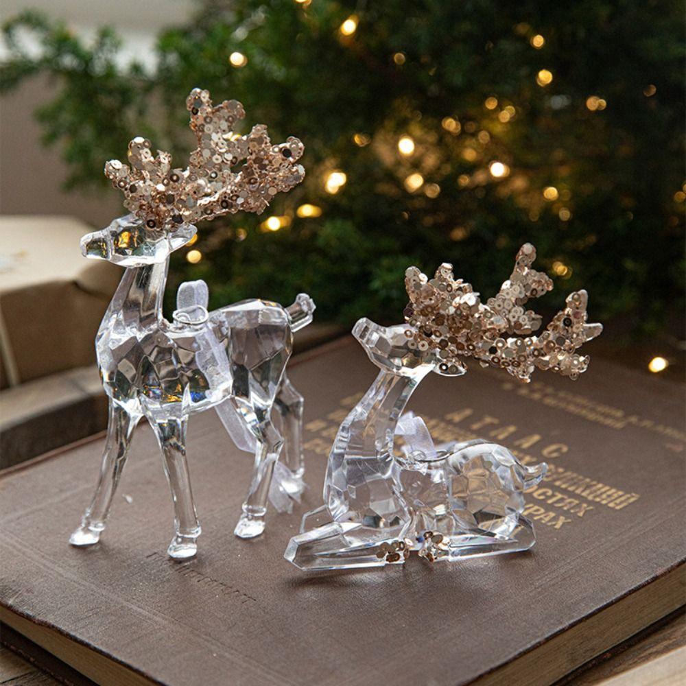 2pcs With Sequins Snowflake Hanging Ornaments Clear Christmas Tree Hanging Ornaments  Shopping Mall