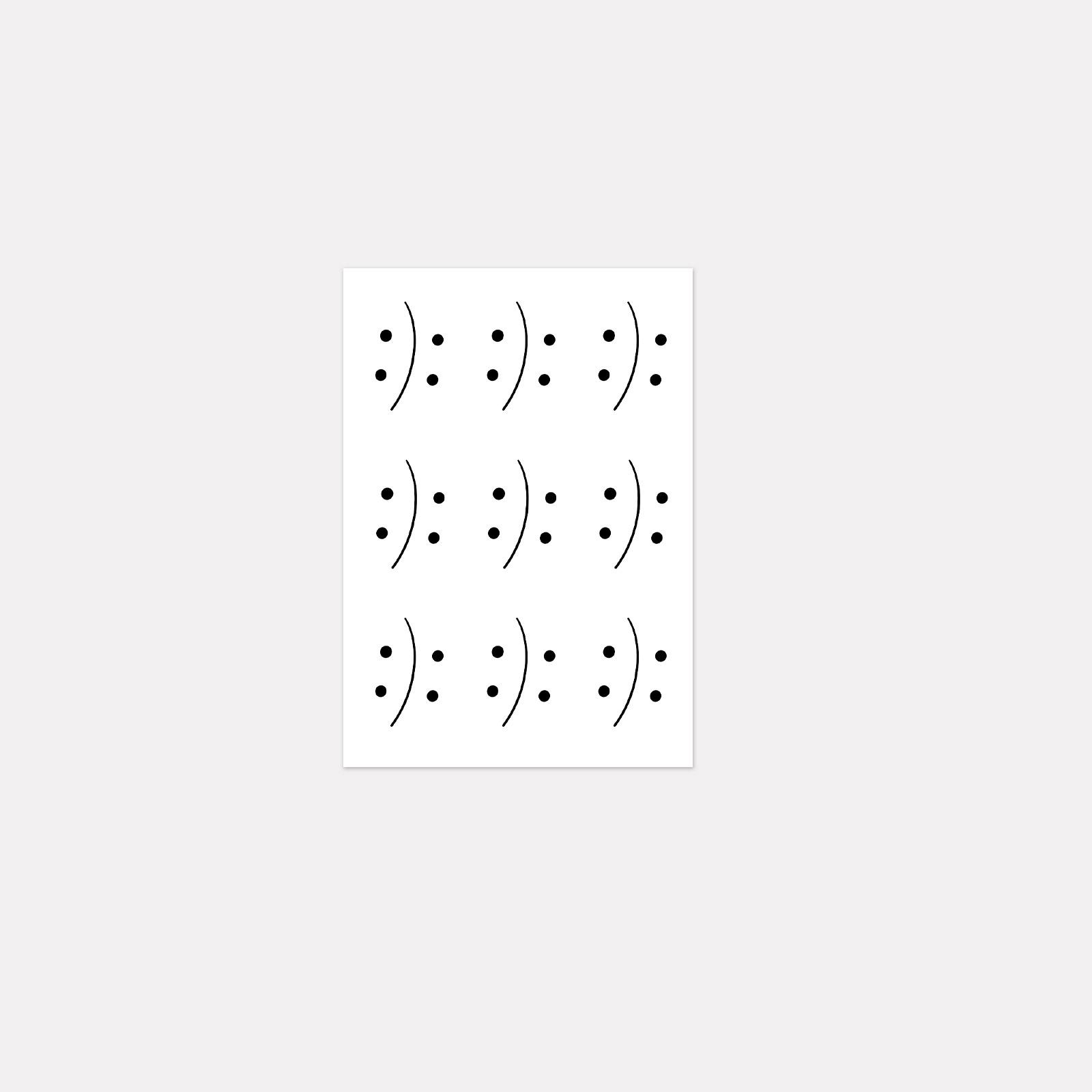 High-End Sense Of Simplicity Personality Funny Creative Geometric Totem Smiley Face Wrist Tattoo Sticker 7*10CM