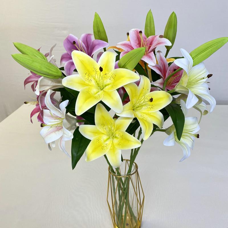 3d31w Faux Lily Flower With 3d Printing For Home Decor And Photography Props