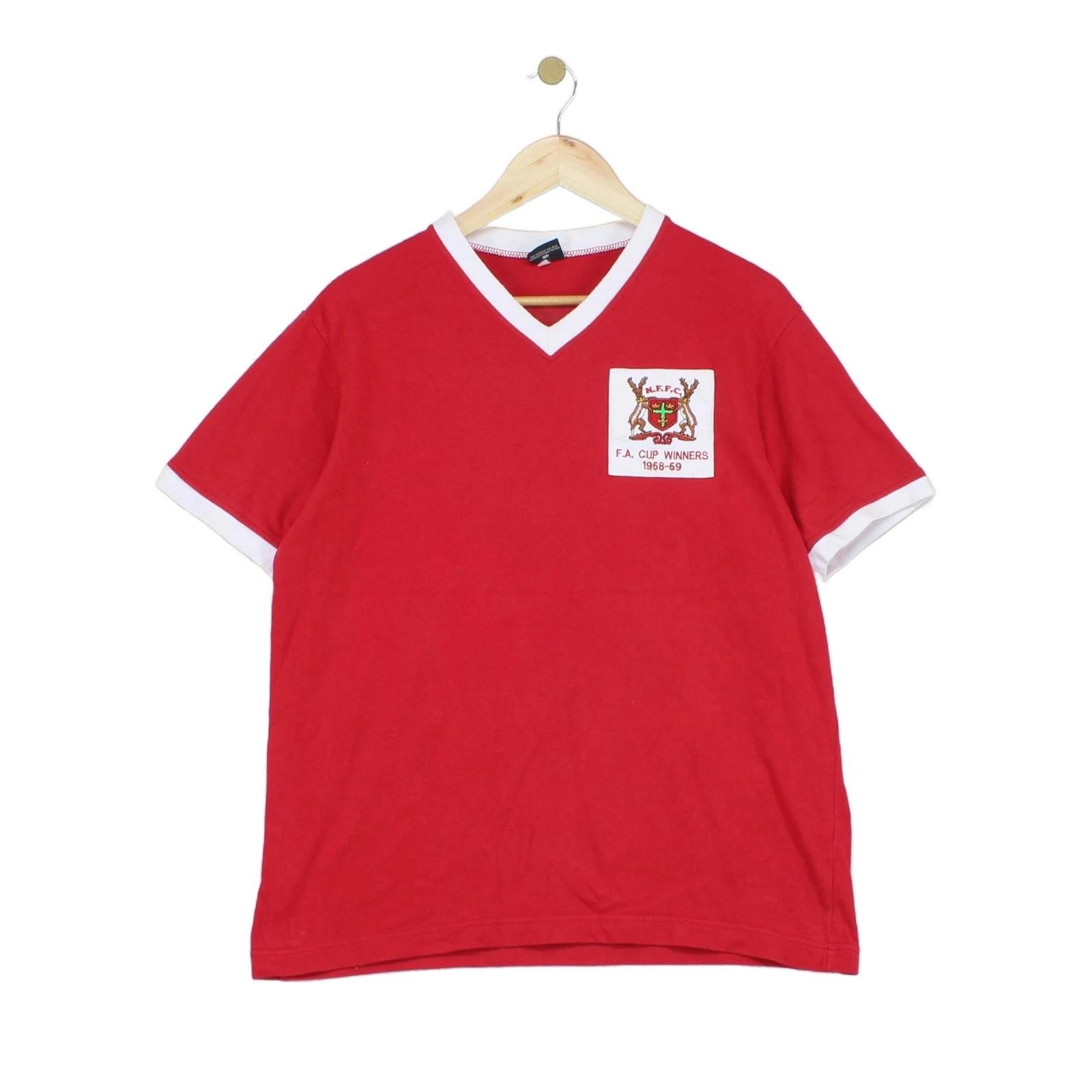 

Nottingham Forest 1959 Football Shirt Mens Size XL Red Remake UK Made 4XL