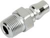 SK11 High Coupler Male 30PM Plug Silver R3/8 (Tapered Thread)