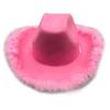 Breathable Cowboy Hats Disco Party Large Rolled Brims Hat Fedoras Felts Cowboy Sunproof Hat Supply Wide Rolled Brims