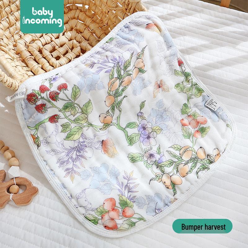A-Grade Pure Cotton Baby Towel: Newborn Bath Towel & Bib, 6-Layer Bubble Gauze
