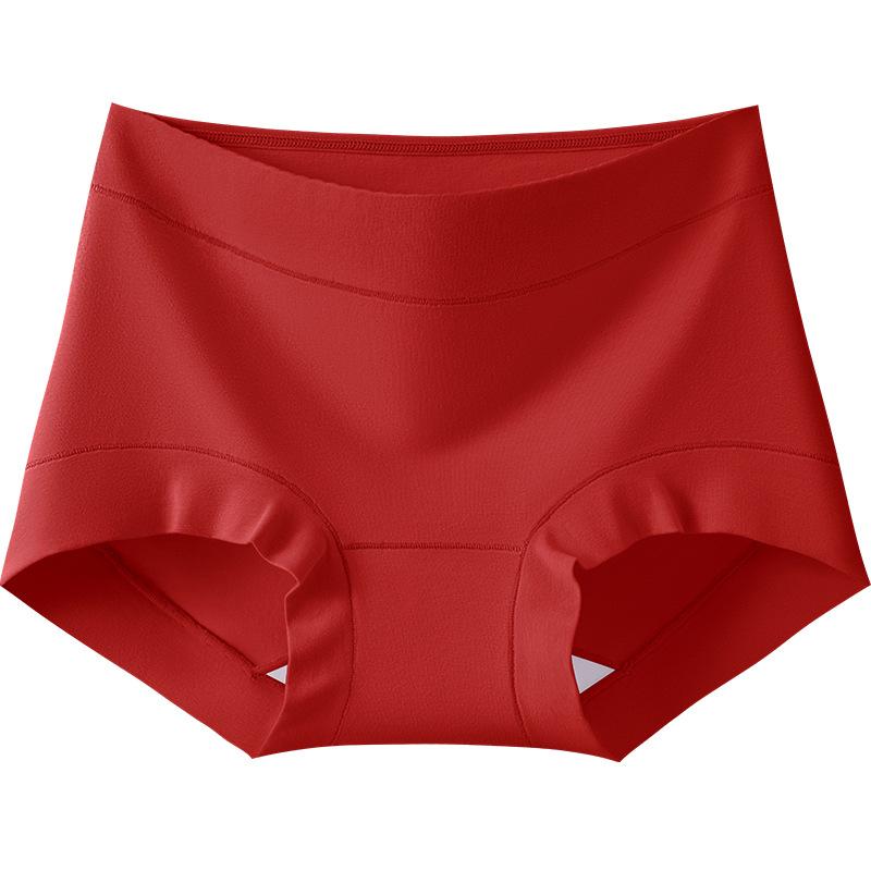 Large Size Lady Spring and Autumn Pure Cotton Antibacterial Crotch Breathable Mid Waist Triangle Briefs