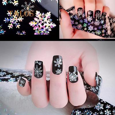 1 Sheet Christmas Snowflake Pattern Nail Foils Nail Art Diy