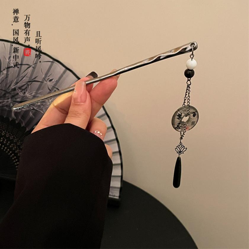 Vintage Metall Blume Schmetterling Haarnadeln für Frauen Elegant Chinesischer Stil Essstäbchen Haarstab Mädchen Haarschmuck Zubehör Werkzeuge