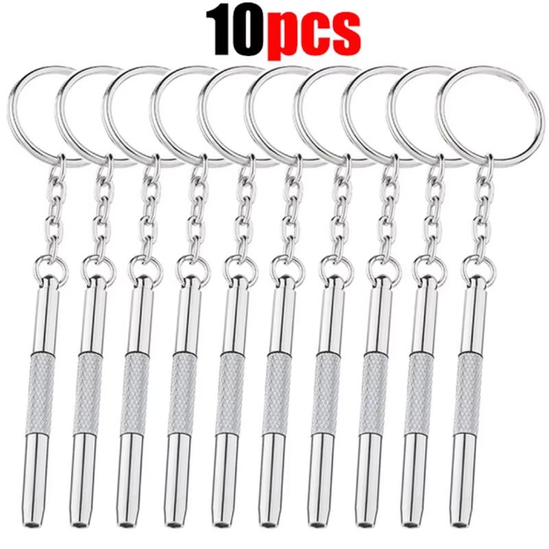 Steel Glasses Screwdriver Eyeglass Screwdriver Watch Repair Kit with Keychain Portable Hand Tools Precision Screwdriver Tools