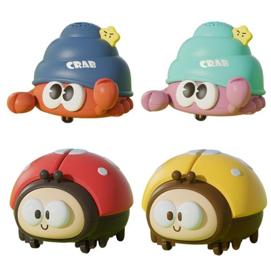 Electric Floating Ball Ladybug Toy with 2 Balls USB Rechargeable Babies Educational Hermit Crab Blowing Suspension Ball Interactive Toy