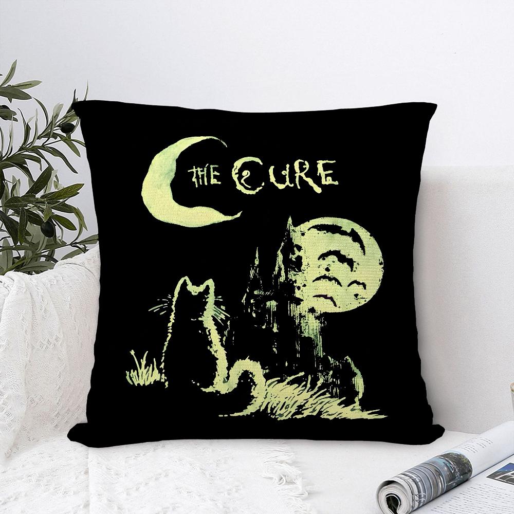 Vintage The C-Cure Rock Band Pillow Case Plush Fabric Soft Pillowcase Double Sided Print Sofa Cushion Cover Throw Pillow Cover